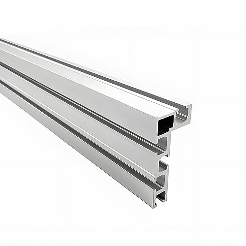 aleawol T Nut Schiene Gehrungsschiene, 75 Typ 600 MM T Track Schiene Aluminium T-Nut Führungsschiene, DIY T-Nut Gehrungsschienenlehre, Holzbearbeitung Werkbank Modifikation für Zaunbefestigung