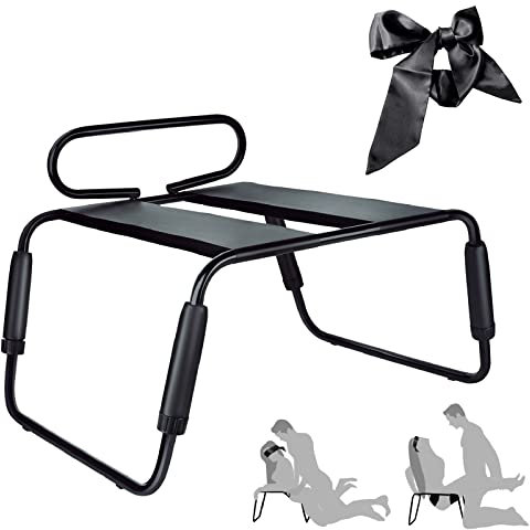 Sex Möbel Sex Stuhl Paare mit Griffe + SM Augenbinde,Einstellbar Vielseitig Bounce Love Chair für Sexual Positions Assistance,Sex Sitz Belastbar Bis 150kg,Sexspielzeug für Paare Extrem Sex Spiele