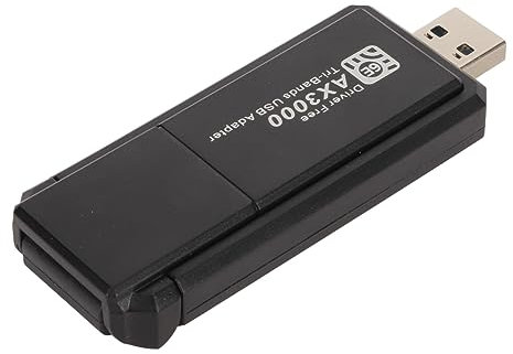 Sxhlseller Adaptador USB WiFi6 para PC de Escritorio, Dongle WiFi USB de 3Gbps con TriBand 2.4G 5G 6G, Tarjeta de Red Gigabit Inalámbrica 802.11ax para PC 11