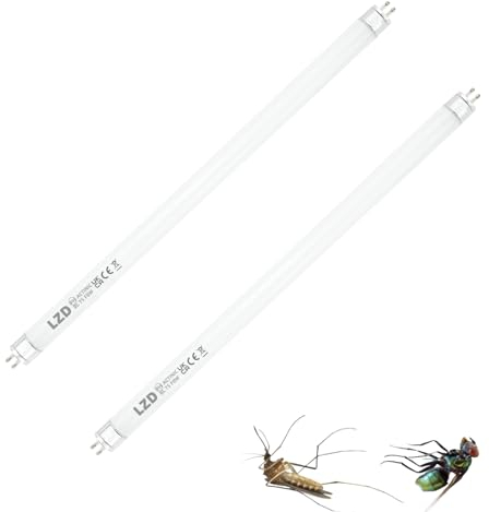 LZD 2 Pack T5 F8W G5 Tube de Rechange pour Tue Mouche Electrique, Ampoule UV 30 cm pour 16W Tueur de Moustique,Lampe Tue Mouche
