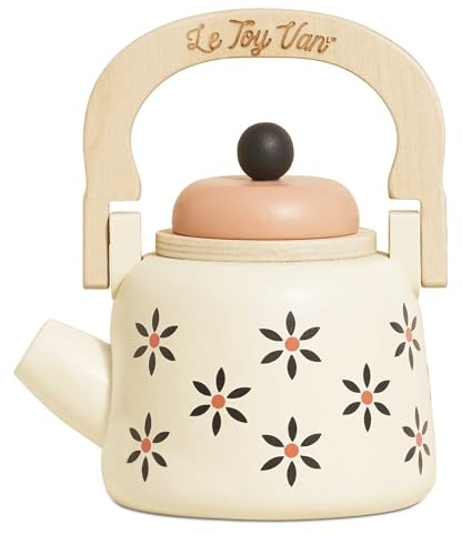 Le Toy Van - TV282 - Hervidor de agua de madera para niños a partir de 2 años, accesorios de cocina Montessori, juego educativo de rol, 1 tetera grande, madera FSC ecológica