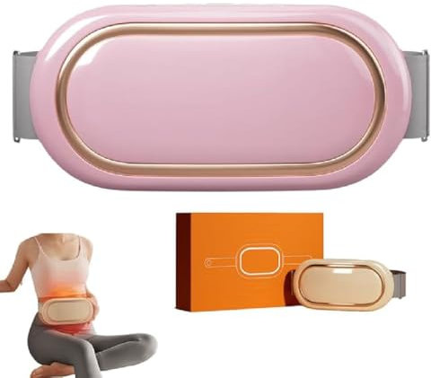 Privater Physiotherapeut für den Bauchbereich, Elektrisch Kabellose Schlankheitsgürtel,Bauchmassagegerät,Tragbare Bauchmuskeltrainer,Bauchmuskel Gürtel Elektrisch mit 6 Modi & 9 Intensitäten (Rosa)