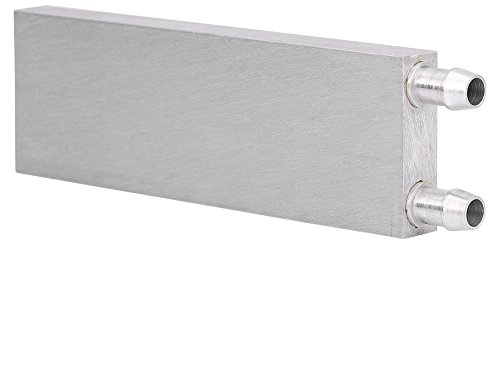 Ausla Bloque de Refrigeración por Agua para CPU, Enfriador Líquido de Aluminio con Doble Canal en Forma de U para Refrigeración de Alto Rendimiento en Portátiles y PC para Juegos (40 * 80 * 12mm)