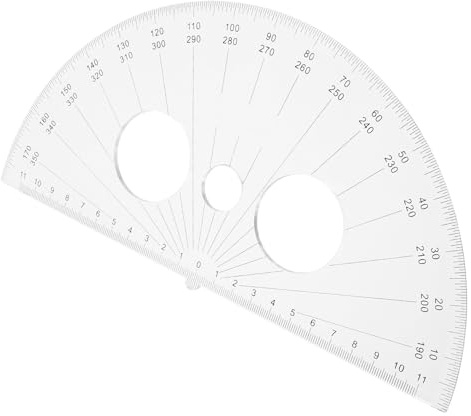 Hemobllo Plastic 180 Degree Protractor Half Circle Geometric Ruler for Students, Angle Measuring and Drafting Tool for Math and Technical Drawing