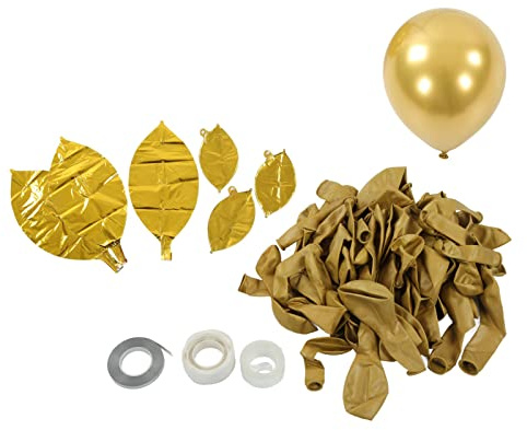 Jeanoko Ballonggirland Kit Hållbar Enkel Montering för Festbröllopsfödelsedag Naturlatexmaterial (Guld)