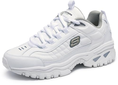 Skechers Men's 50081Lace-Up Sneaker | Athletic training, leather and mesh upper, padded insole, traditional lacing, casual