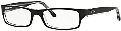 Ray-Ban RX5114 2034 54-16 Rayban RX5114 2034 54-16 Rechteckig Brillengestelle 52, Schwarz