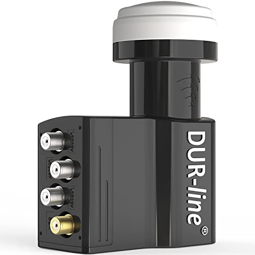 DUR-line UK 104-4+3 Teilnehmer LNB - 4X SCR/Einkabel/Unicable + 3Legacy LNB - digital mit Wetterschutz, Full HD, 4K, 8K