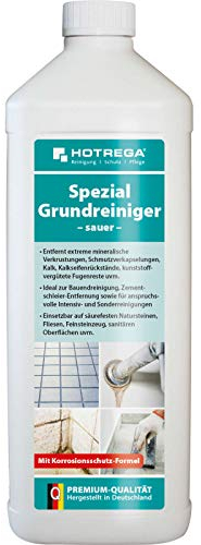 HOTREGA Spezial Grundreiniger - Effizienter Rostlöser & Allzweckreiniger, Ideal für Fliesen & Natursteine, 1 Liter Konzentrat