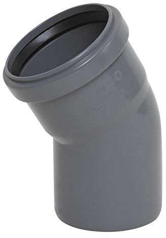 MKK - 19575-004 - HT Bogen 30° PP DN 32-110 Formteil Winkelstück Abwasserrohr grau DN 75