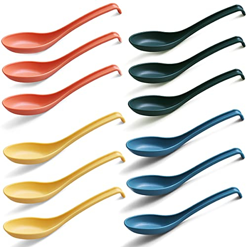 Evanda Soup Spoon, Made of Food Grade PP, BPA Free,ECO Friendly Dinner Spoon,Easy Clean,Dishwasher Safe Set of 12