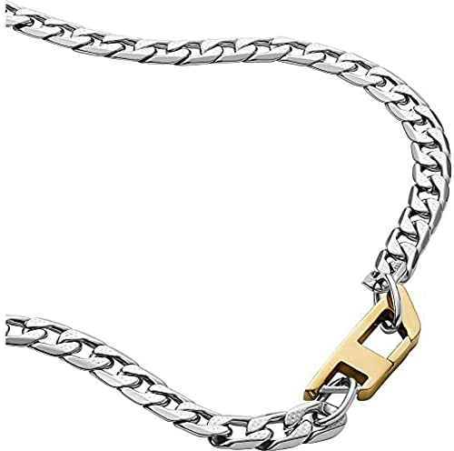 Diesel Halskette Für Männer Stahl, L600Xb7.5Xh3.2mm Silber Edelstahl Halskette, DX1343040