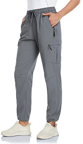 Women's Cargo Pants for Hiking Fishing Hunting Dri Fit Breathable Cord Lock Stretchy Workout Running Athletic Works Pants