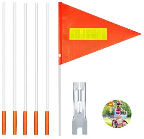 YeahBoom Fahrrad Wimpel,180cm Sicherheitswimpel,Fahrradfahne,Fahrradwimpel Verstellbare,Kinderfahrrad Wimpel,Kinderfahrrad Sicherheitswimpel,Kinderfahrradfahne,Warnschild
