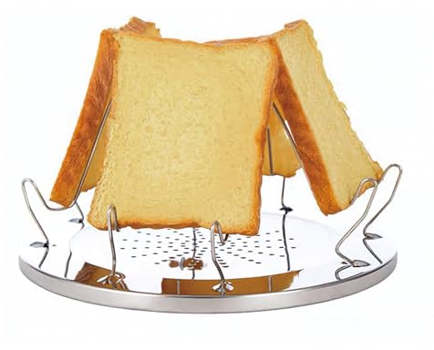 Tostadora de Camping, Tostadora para 4 Rebanadas para Cocina de Gas, Soporte Plegable para Pan, Accesorios Camping, Perfecta para Picnic al Aire Libre