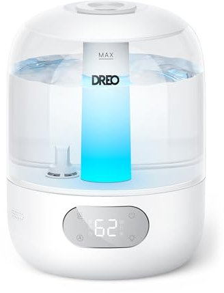 Dreo Luftbefeuchter für Schlafzimmer, kühler Nebel Luftbefeuchter für Haus und großen Raum, leiser Luftbefeuchter für Baby, Nachtlicht, ätherisches Diffusor, schnelle Ultraschall Luftbefeuchter