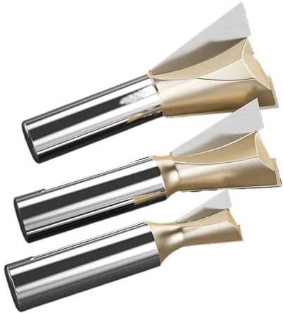1 Pcs 1/2 Inch Shank Half-Blind & Through Dovetail Joint Router Bit, for Woodworking Milling Cutter Tools(1/2 * 1-1/2)
