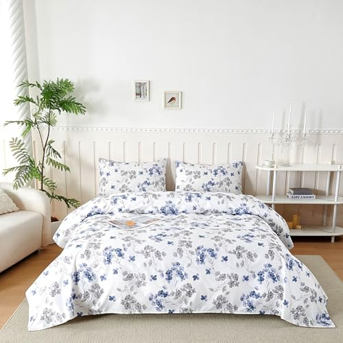 Juego de Sábanas 3 Piezas 120x190/200 cm, Sabanas Cama 120 Microfibra Cepillada Impresión,Sábanas Bajera Ajustable, Sabana Encimera Cama y 1 Funda de Almohada 50x80, Orquídea Tinta Pálida