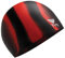 TYR Multi Silicone Cap, Black/Red