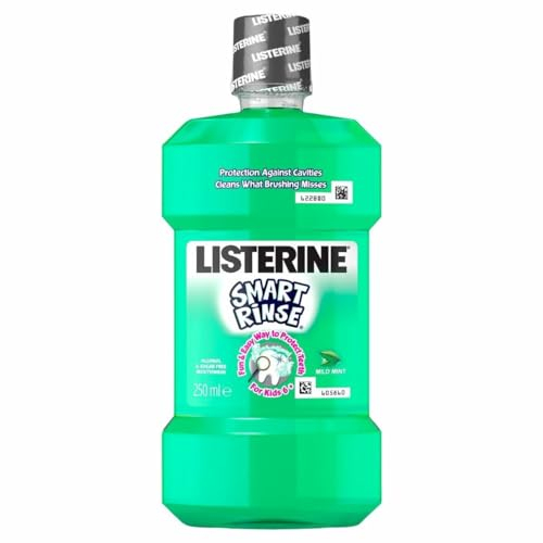 Listerine Smart Rinse Mouthwash Mild Mint for Kids 6+, 250ml