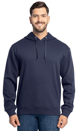 Fruit of the Loom Unisex's Eversoft Fleece Hoodies, Full Zip, Moisture Wicking & Breathable, Sizes S-4x Shirt, Navy Pullover, Large