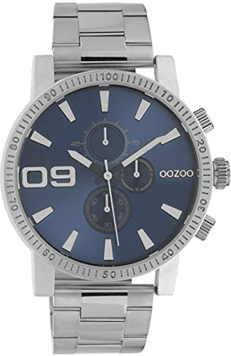 Oozoo Timepieces Herren Uhr - Armbanduhr Herren mit Edelstahl Gliederband | Hochwertige Uhr für Männer - Edle Analog Herrenuhr in rund C10705