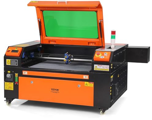VEVOR Graveur Laser CO2 80 W Machine de Gravure Découpe Table de Travail 500x700 mm Vitesse Gravure 0-800 mm/s Découpe 0-500 mm/s Épaisseur Gravure 20 mm pour Bois Acrylique Verre 142,7x86,5x64,1 cm