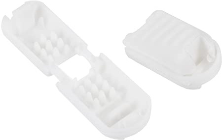 PATIKIL Cremallera Tracción Pestañas, 100 Paquete Cordón Extremos Extensión Cremallera Fijador 21mm para Mochilas, Chaquetas, Equipaje, Carteras, Bolsos, Blanco