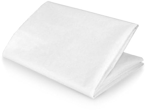 Jeffdad Bügelvlies Stoff, 200 x 100 cm Weiß Bügelvlies Bügeleinlage Weiße Vliesstoff Einlagestoff Leichtes Einlagestoff zum Aufbügeln für Basteln Nähen Heimwerken Stickereien Patchwork Reparatur Saum