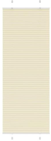 vidaXL Plissee Creme 75x200 cm Stoffbreite 74,4 cm Polyester, Faltrollo, Klemmfix, Plisseerollo, Jalousie, Rollo, Plisseerollo für Fenster