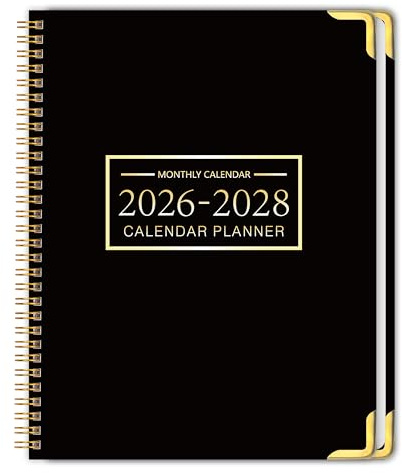 Monthly Planner 2026-2028, 36-Month Calendar, 8.5 x 11, Spiral Bound