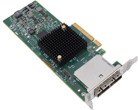CCYLEZ LSI SAS 9207 8e Externt HBA-kort, 8 Portar 6 Gbps PCIe 3.0 X8 IT-läge, SFF 8088 SAS-adapter för Server JBOD