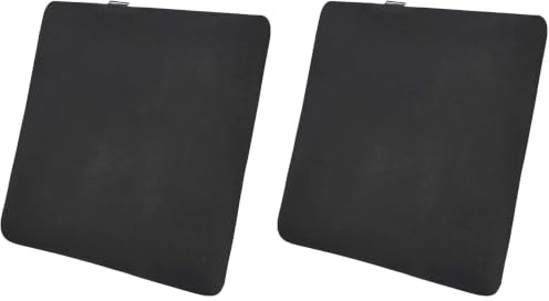 Amazon Basics Memory Foam Seat Cushion, Square Office Chair Cushion with Removable Cover, 37.6 x 38 x 3 cm, Black (Pack of 2)
