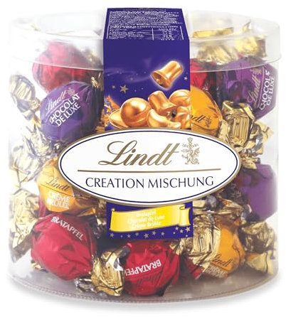 Lindt Schokolade zu Weihnachten | Creation Mischung Gourmet Schokoladen-Kugeln |360g | Feine Vollmilchschokolade mit verschiedenen weihnachtlichen Füllungen | Schokoladen-Geschenk | Pralinen-Geschenk