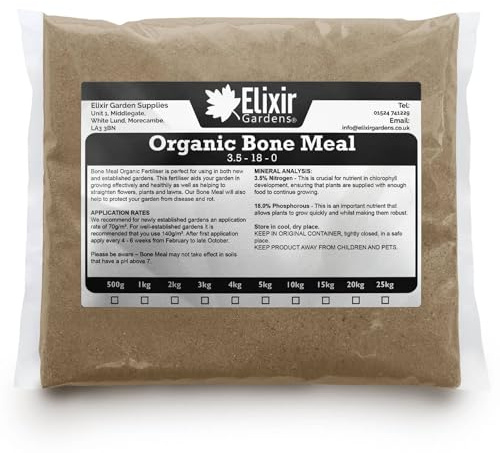 Elixir Gardens 2kg Organic Bone Meal Plant Fertiliser | All-Purpose & All-Season Vegetable, Fruit & Flower Food