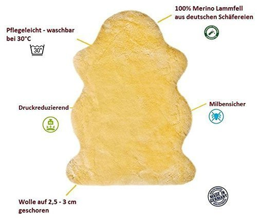 Pelle di Agnello Dorata per Neonato 130+ cm