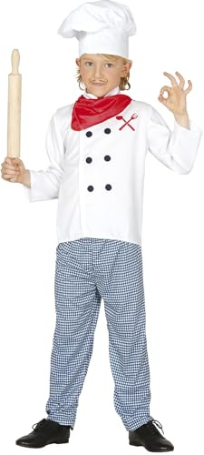 Guirca Costume de cuisinier enfant 3-4 ans