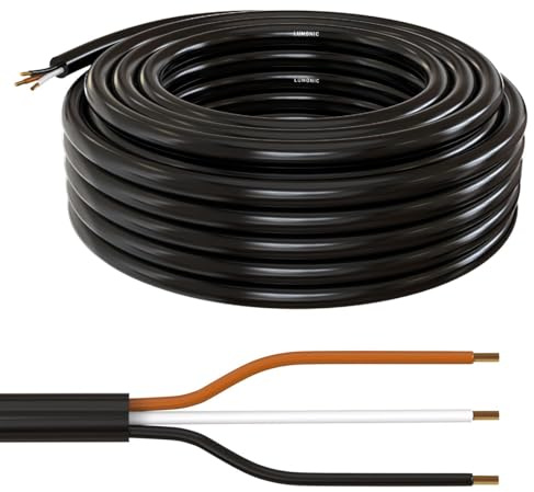 Lumonic 5m FLRYY Fahrzeugleitung 3x1,5mm² schwarz | 3-adrig | Anhängerkabel | mehradriges KFZ-Kabel | Öl- und Kraftstoffbeständig, flammwidrig | Niedervolt