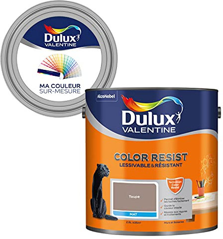 Ma Couleur Sur-Mesure par Dulux Valentine Vernice per interni, pareti e soffitti, legno, tavolozza autentica, pezzo per la vita opaca, 2,5 l, colore: tortora