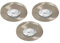 Trango 3er Set 6729IP65-032M6KSD IP65 LED Einbaustrahler in Edelstahl gebürstet inkl. 3x 5 Watt 3-Stufen dimmbar 6000K kaltweiss Ultra Flach LED Modul Einbauspot, Bad Deckenstrahler, außen Deckenlampe
