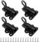 SyiXute 4 Piezas Cierres de Pestillo Automático,Perno de Puerta Aleación de Aluminio,Perno de Puerta de Resorte con Tornillos para Ventanas,Puertas de Madera,Armarios (Negro)