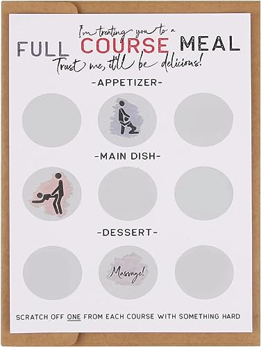 CL&MH Freche Rubbelkarte,komplettes Menü,lustige Rubbel-Geburtstagskarte für ihn,unhöfliches Geschenk für ihn.Ehemann oder andere Hälfte mit dieser sexy,lustigen Rubbelkarte (Rubbelkarte)