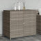 LAPOOH Gartenschrank Grau 83x45x76 cm Poly Rattan, Geräteschuppen, Gerätehaus, Wetterfest, Outdoor Schrank, Gartenhausschränke, Terrassenschrank - 365545