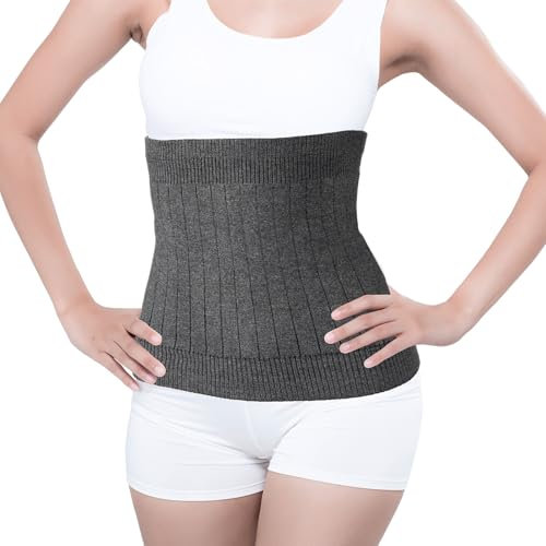 Boyiee Ceinture Chauffante Lombaire de Cachemire Ceinture Thermique de Soutien du Bas du Dos Ceinture Abdominale de Réchauffement