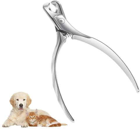 CANCYCC Krallenschere Katzen aus Martensitstahl, Sichere Solide Profi Nagelschere für Katzen Kleine Hunde mit Scharfer Klinge, rutschfeste Griffe, Einfach für Krallenpflege zu Hause