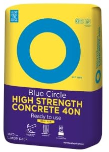 10x Blue Circle High Strength Concrete 20kg 40N Ready‑Mix Weatherproof Bags