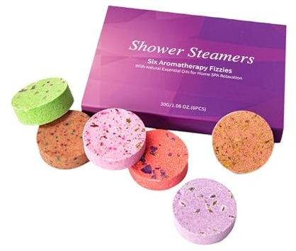 DEARMAMY 6 Compresse di Sali da Bagno Aromatici per Doccia a Vapore, Pastiglie Aromatiche Esfolianti e Idratanti la Cura della Pelle, Bagno Rilassante e Aromaterapia per Stili multipli