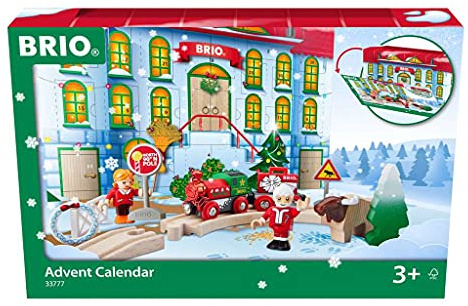 BRIO World 33777 Adventskalender 2021 - Spaß und Spannung in der Vorweihnachtszeit Holzeisenbahn - Empfohlen ab 3 Jahren