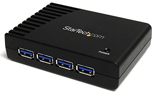 StarTech.com 4-Port USB 3.0 SuperSpeed Hub with Power Adapter 5Gbps - Portable Multiport USB-A Dock IT Pro - USB Port Expansion Hub for PC/Mac - 4 Port Powered USB Hub for PC (ST4300USB3)