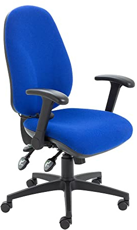 Office Hippo Physio Approved Desk Chair, Ergonomic Home & Office Chair With Adjustable Seat, Back & Lumbar Pump For Comfort & Support, Computer Chair With Flip Up Arms - Royal Blue